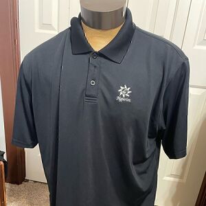 Under Armour Mens XL Black Short Sleeve Polo Hyperion Logo